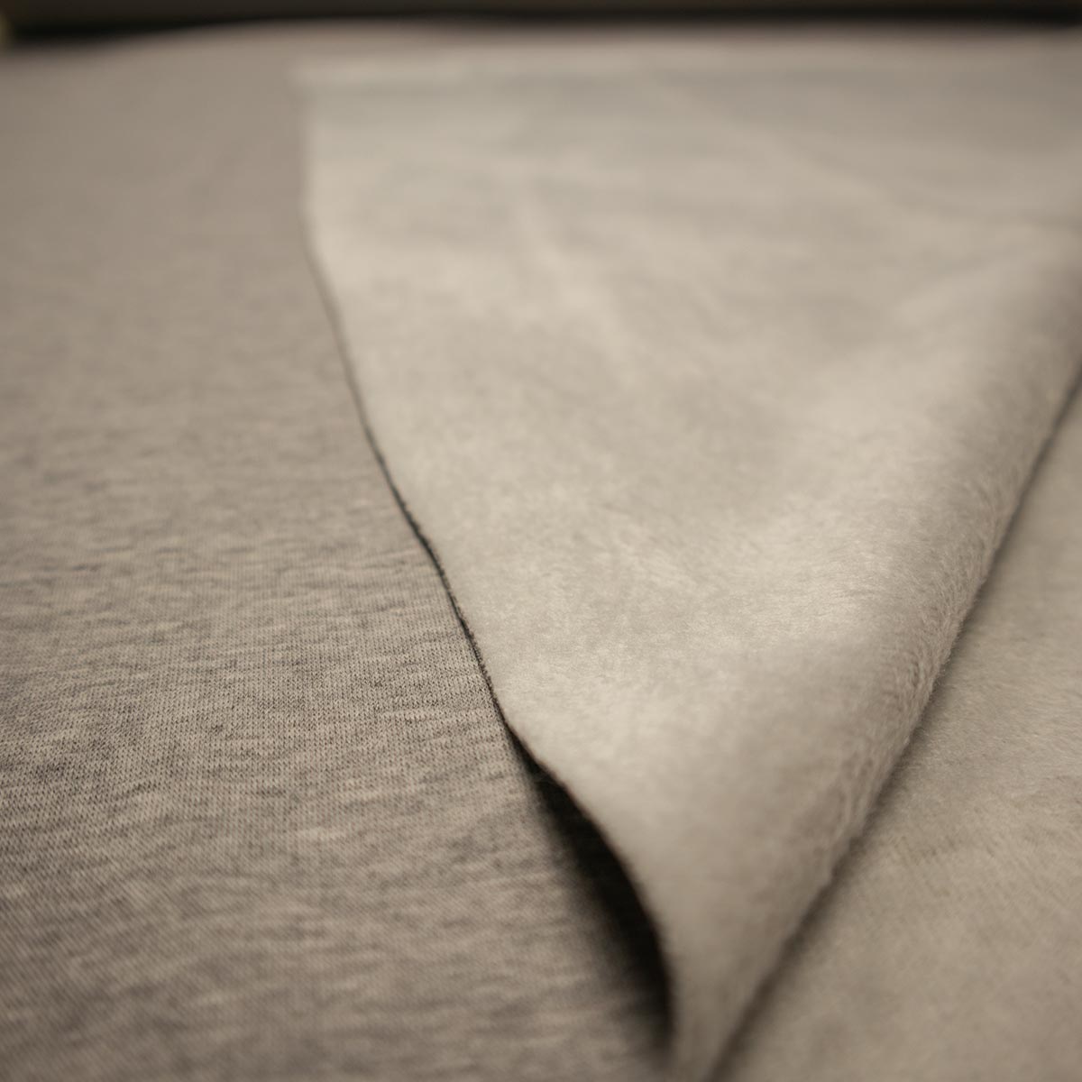 Sweatstoff - innen weich - grau meliert