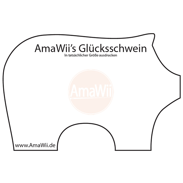 AmaWiis Glücksschwein - Schnittmuster
