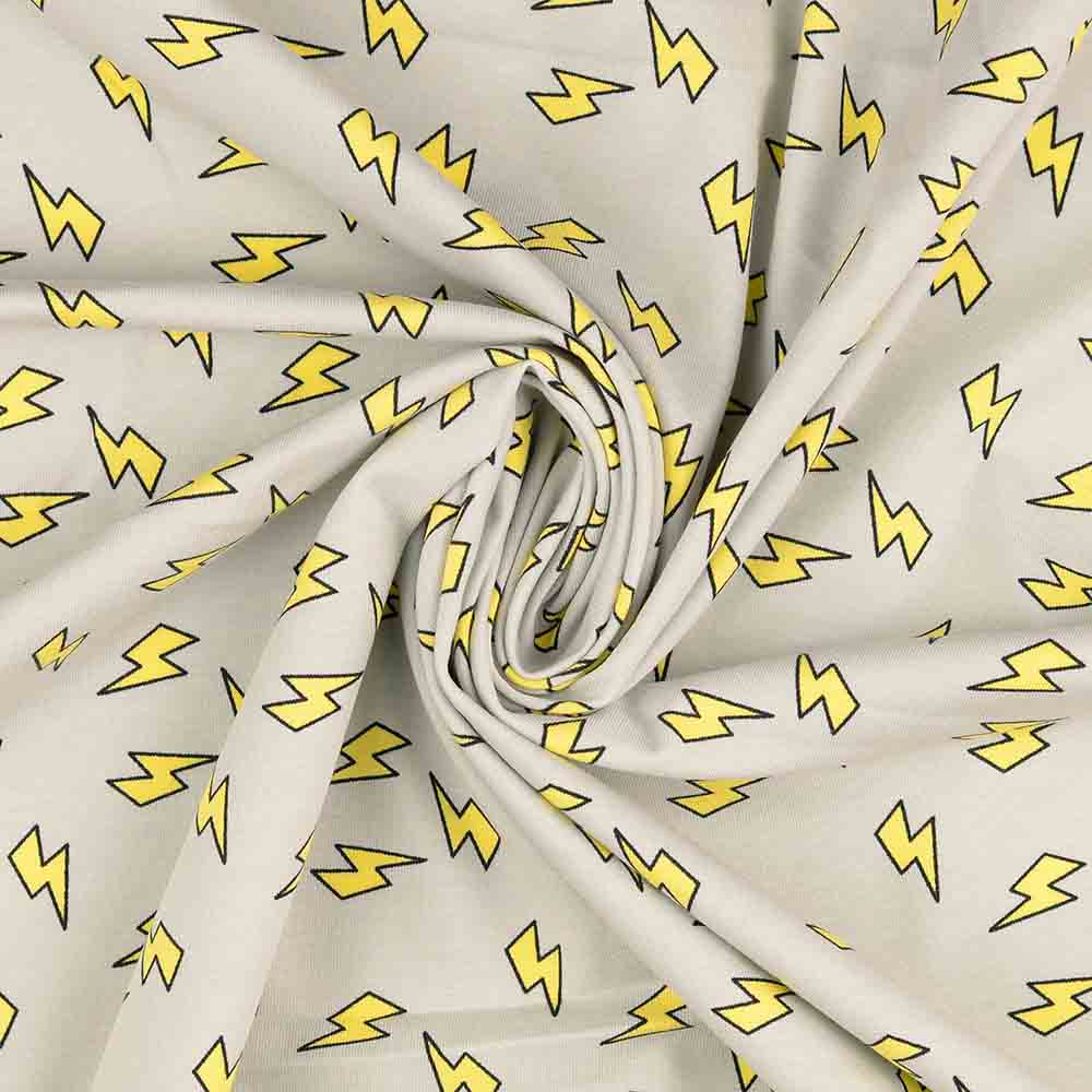 Jersey digital Druck - Öko Tex - Blitze