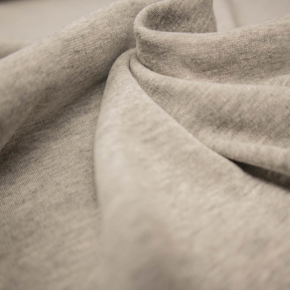 Sweatstoff - innen weich - grau meliert